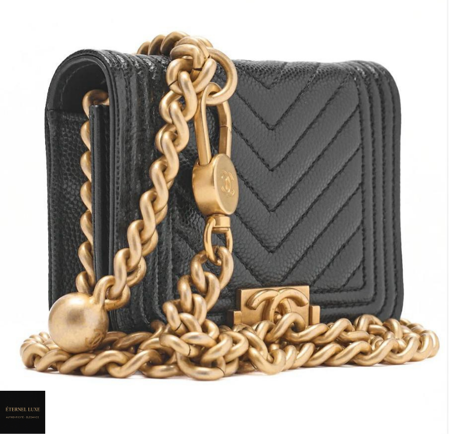 Sac Chanel Boy Ceinture Mini cuir caviar noir /Eternel Luxe