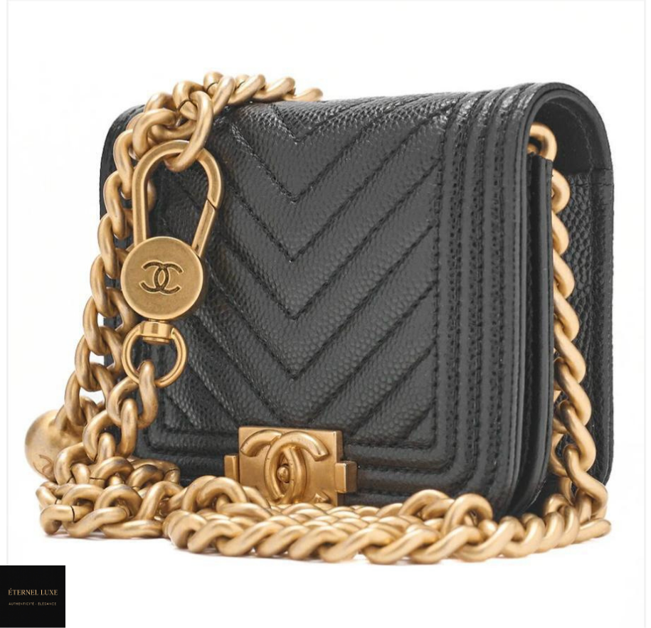 Sac Chanel Boy Ceinture Mini cuir caviar noir /Eternel Luxe