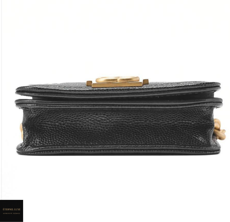 Sac Chanel Boy Ceinture Mini cuir caviar noir /Eternel Luxe