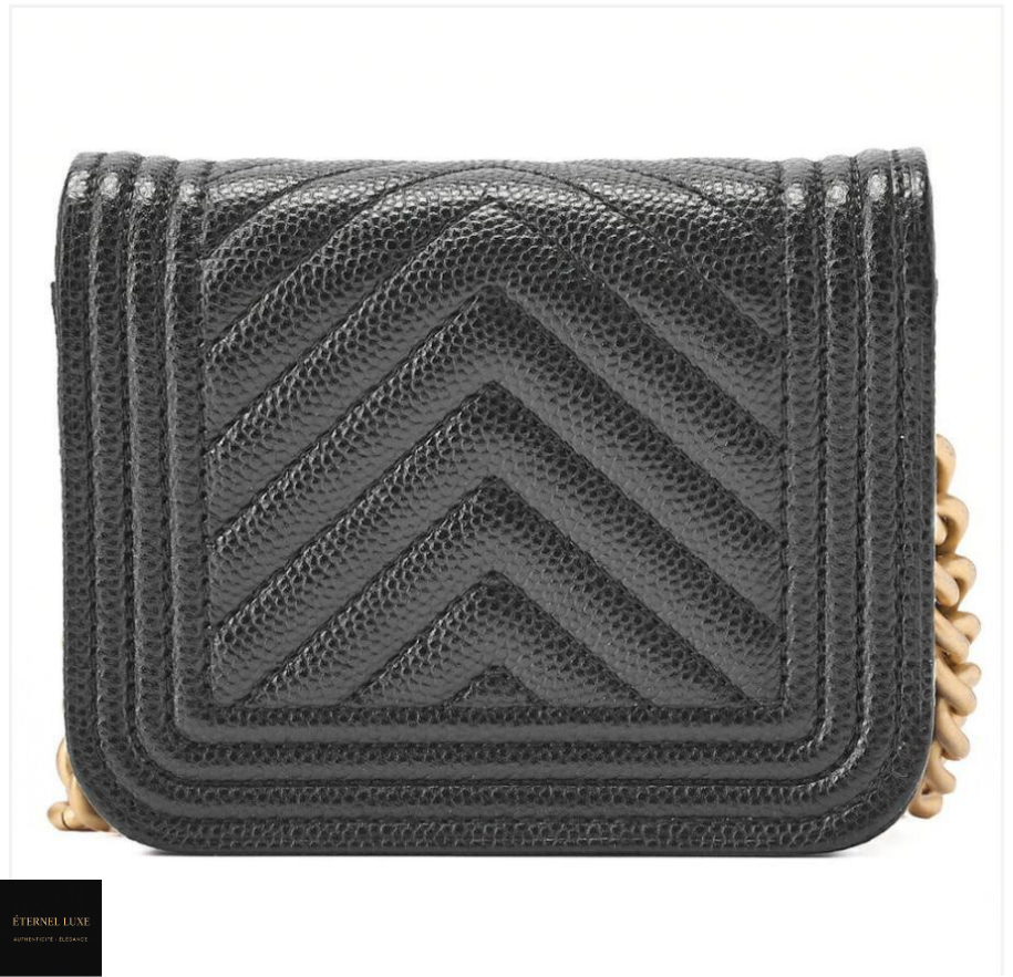Sac Chanel Boy Ceinture Mini cuir caviar noir /Eternel Luxe