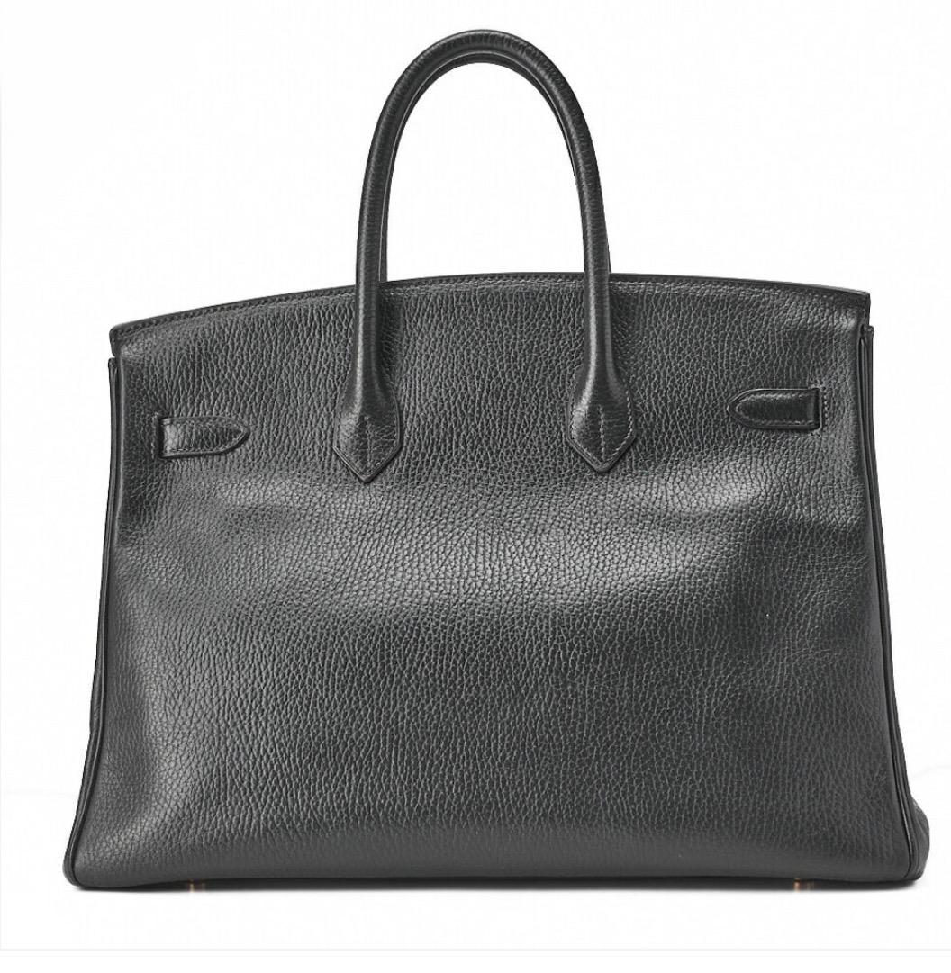 Sac Hermès Birkin 35 Noir Ardennes Vintage – Birkin Hermès Occasion Authentifié