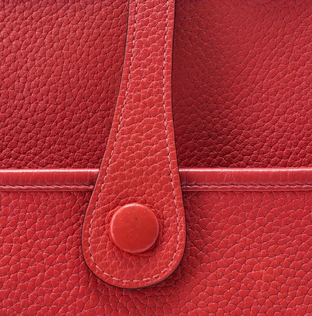 Sac HERMÈS Evelyn Tryon Clêmence Rouge / Eternel Luxe