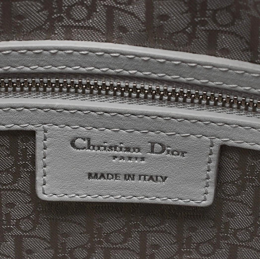 Sac Lady Dior Cannage cuir d'agneau banc/ Eternel Luxe
