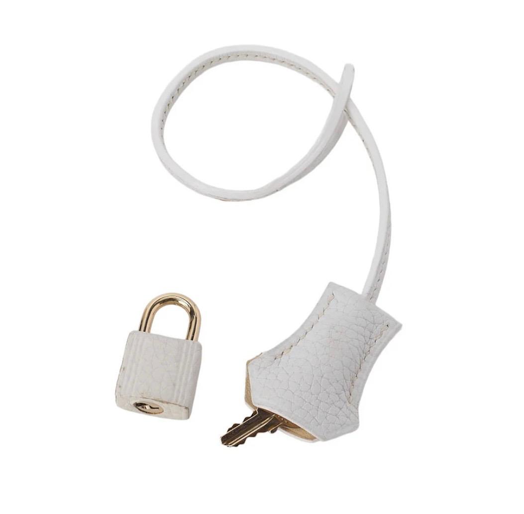 Sac HERMÈS Birkin 35 Tryon Clemence Blanc - Eternel Luxe