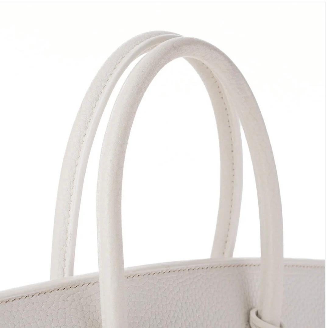 Sac HERMÈS Birkin 35 Tryon Clemence Blanc - Eternel Luxe