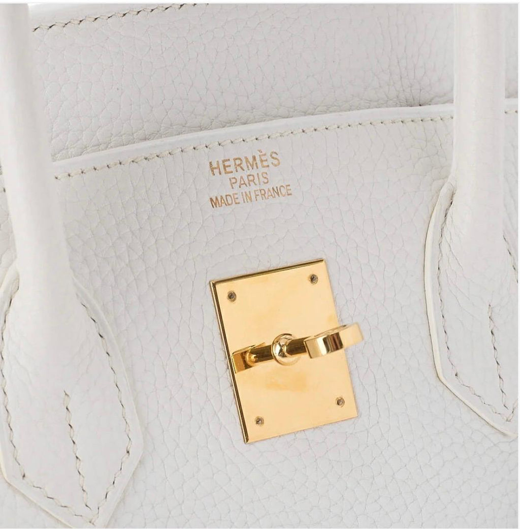 Sac HERMÈS Birkin 35 Tryon Clemence Blanc - Eternel Luxe