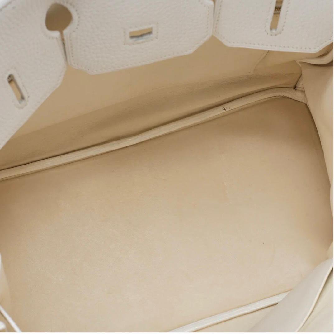 Sac HERMÈS Birkin 35 Tryon Clemence Blanc - Eternel Luxe