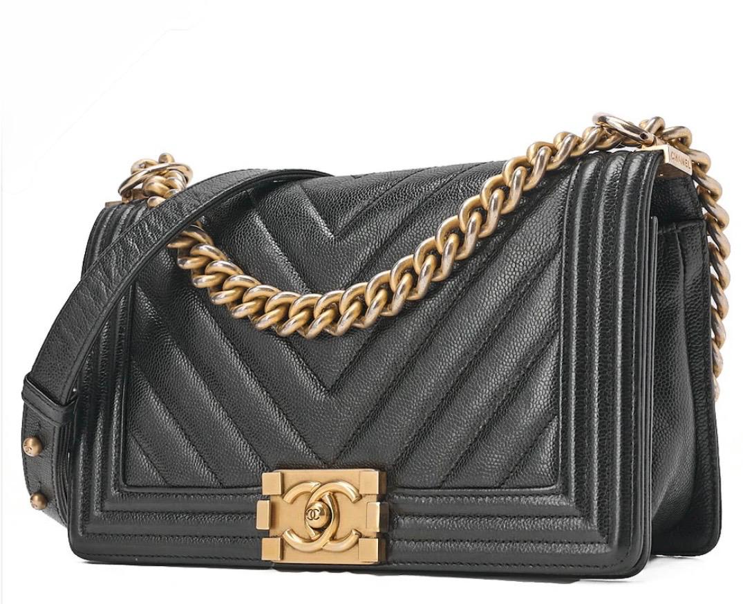 Sac CHANEL Boy Chanel cuir caviar noir / Eternel Luxe
