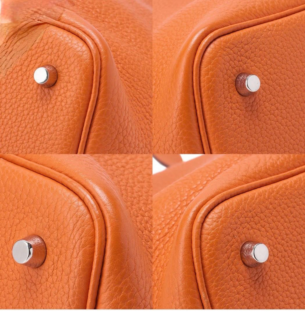 Sac à dos HERMÈS Picotan Lock MM,  orange Clémence / Eternel Luxe