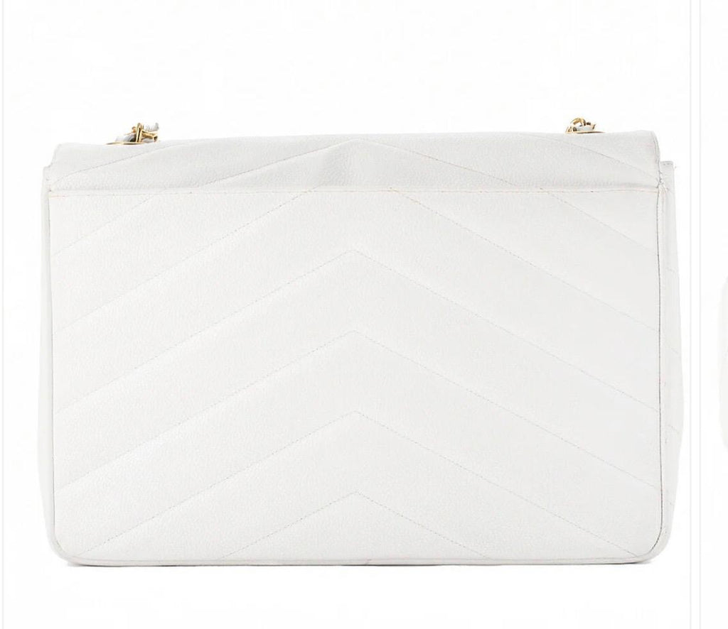 Sac CHANEL Big Coco en cuir caviar blanc /Eternel Luxe
