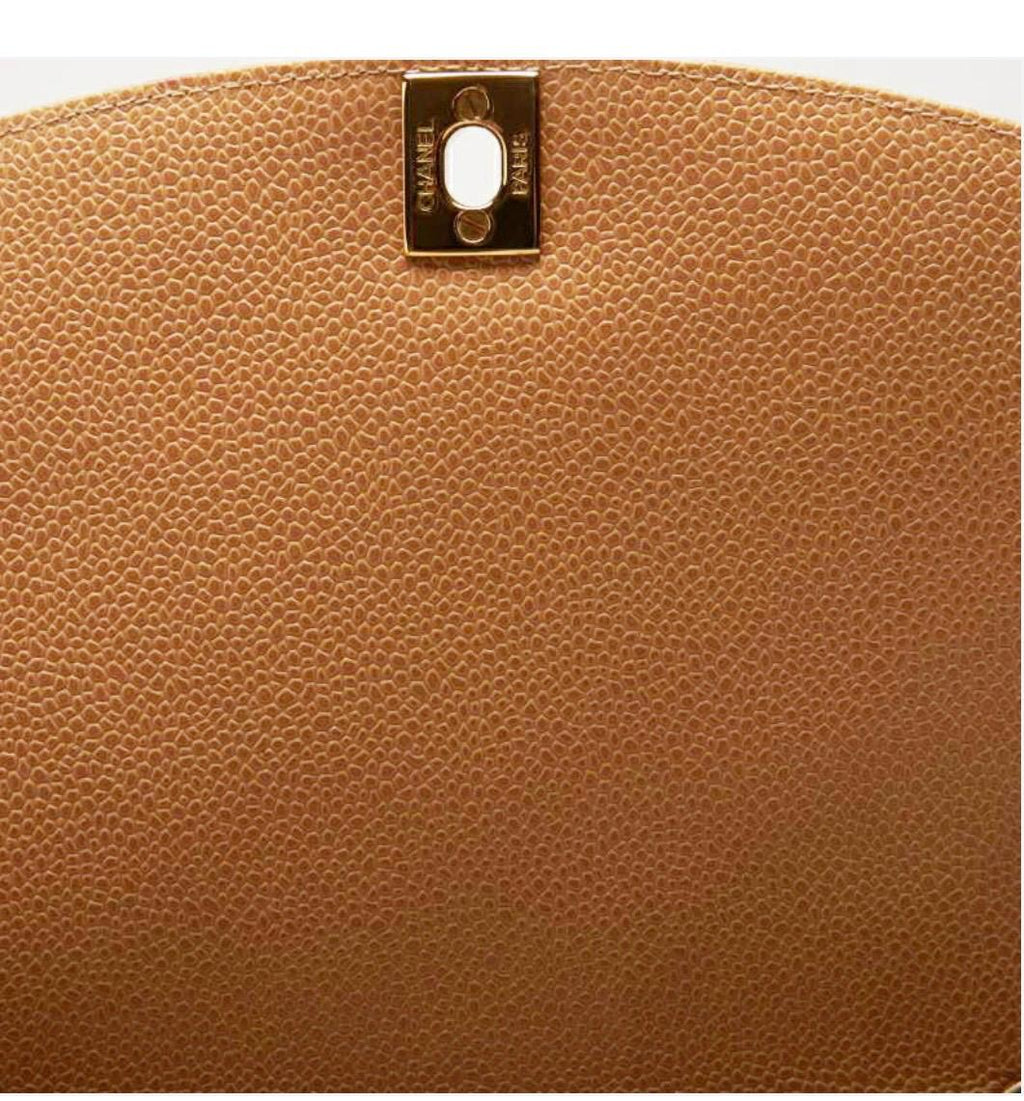 Sac CHANEL Diana matelassé  cuir caviar beige /Eternel Luxe