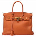 Sac HERMÈS Birkin 30 Togo orange / Eternel Luxe