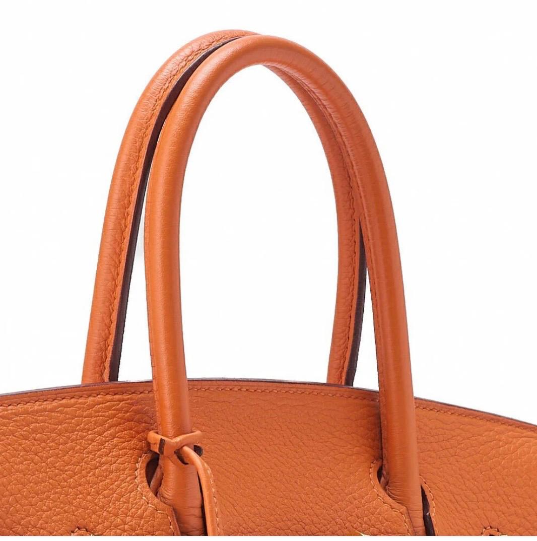 Sac HERMÈS Birkin 30 Togo orange / Eternel Luxe