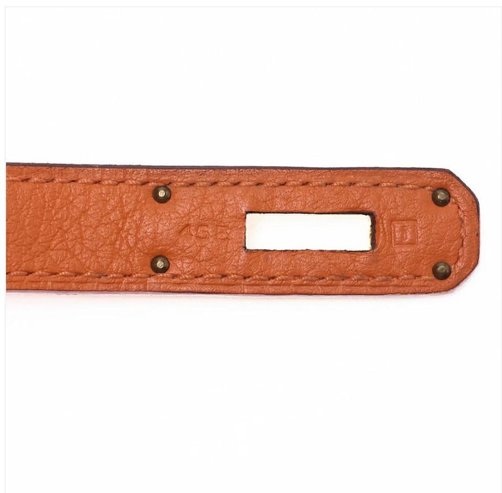 Sac Hermès Kelly 35 Orange Togo – Sac à main de luxe d’occasion authentifié