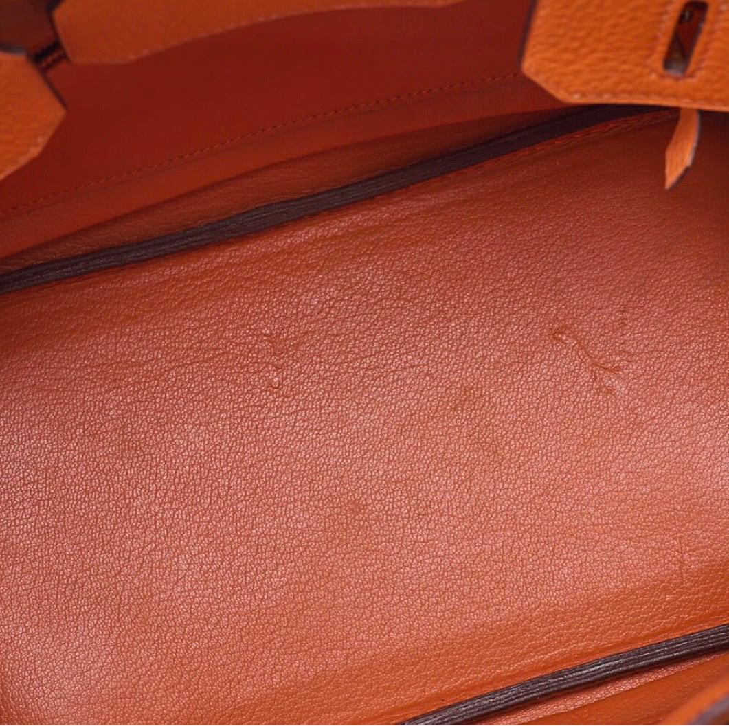 Sac HERMÈS Birkin 30 Togo orange / Eternel Luxe
