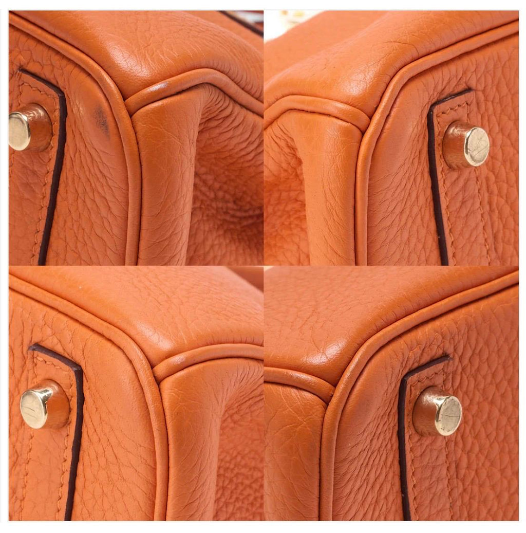 Sac HERMÈS Birkin 30 Togo orange / Eternel Luxe