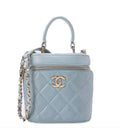 Sac CHANEL Coco Mark Circle Coco à cordon, en cuir d'agneau blanc / Eternel Luxe / Seconde main