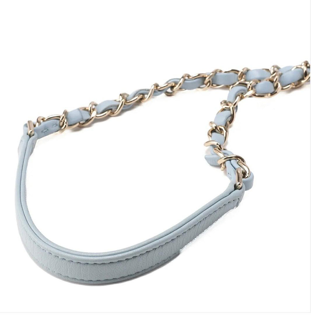Sac CHANEL Coco Mark Circle Coco à cordon, en cuir d'agneau blanc / Eternel Luxe / Seconde main