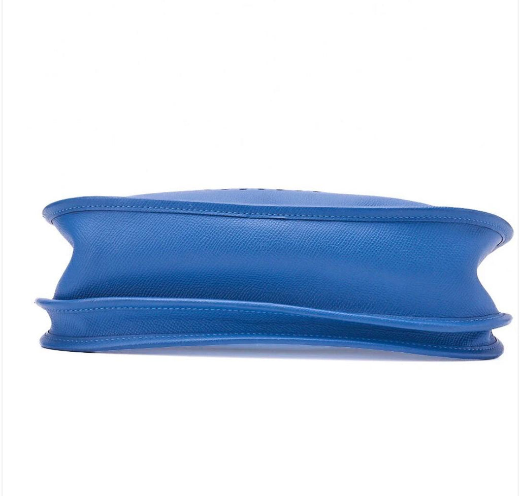 Sac bandoulière HERMÈS Evelyne III PM bleu Epson  d'occasion