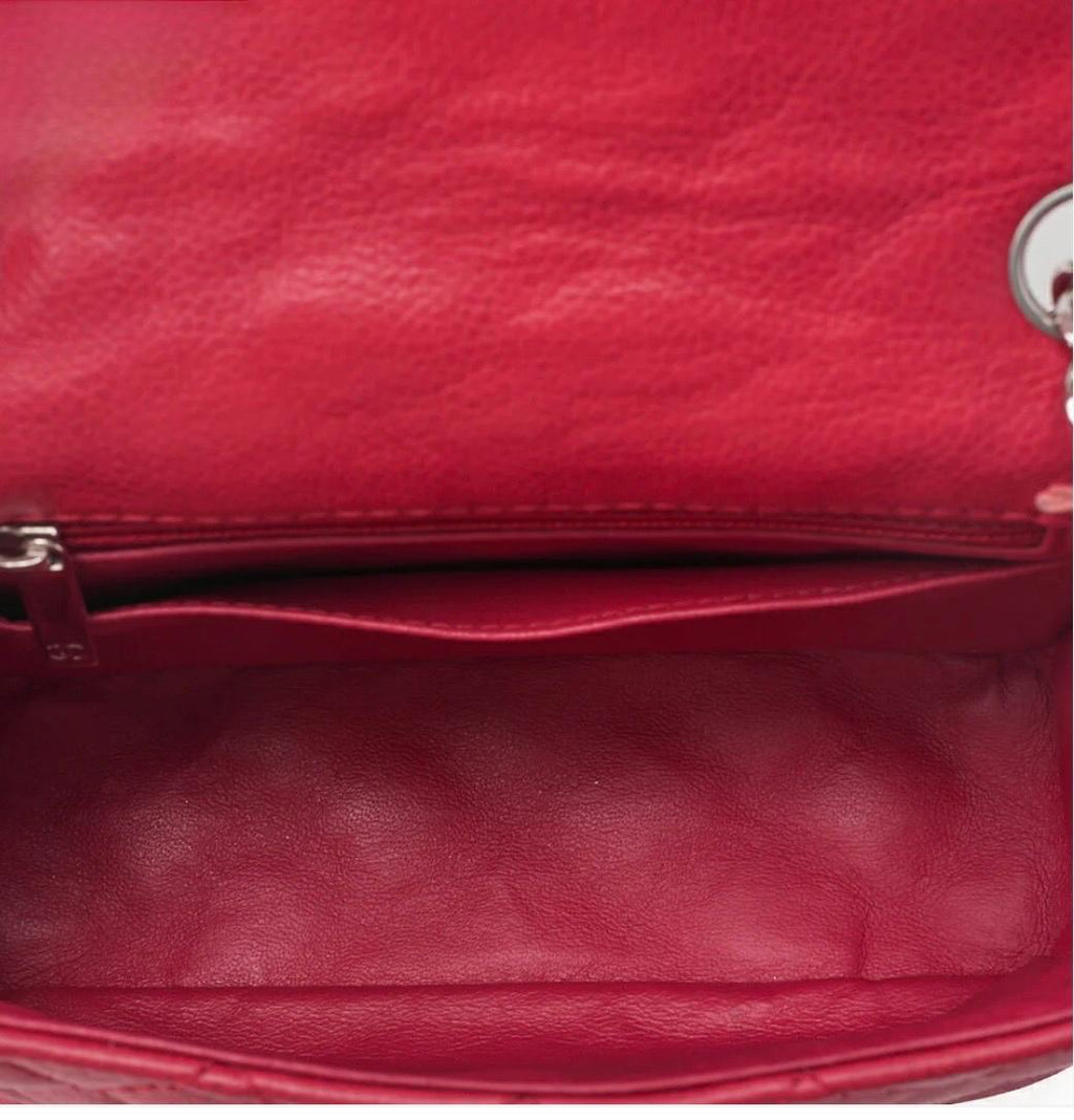 Sac Chanel Mini Matelassé  cuir caviar rose- 17 Cm- Chanel Occasion