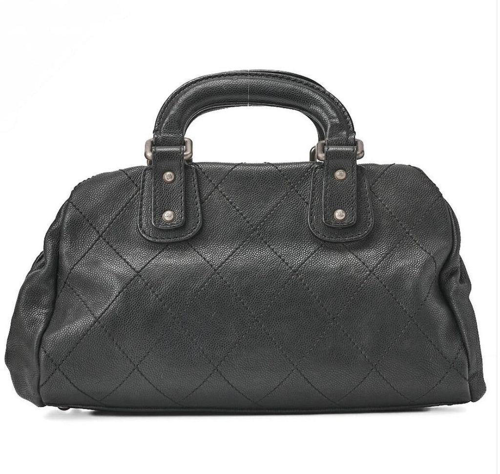 Chanel Coco Mark Boston Matelassé Caviar Noir
