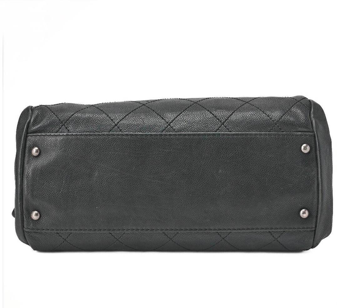 Chanel Coco Mark Boston Matelassé Caviar Noir