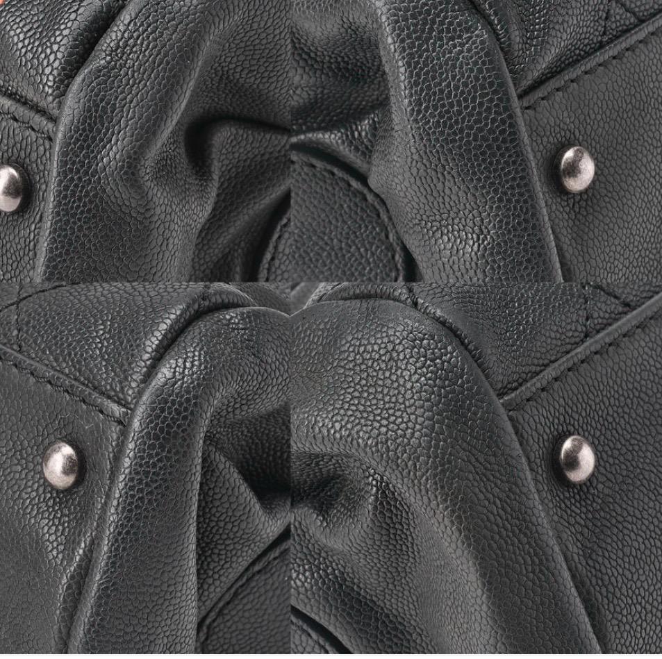 Chanel Coco Mark Boston Matelassé Caviar Noir