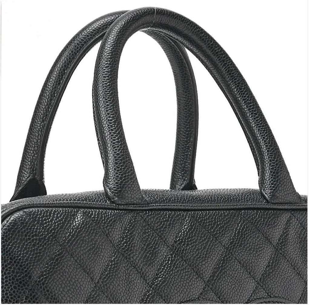Sac  CHANEL Boston  cuir caviar noir Coco Mark