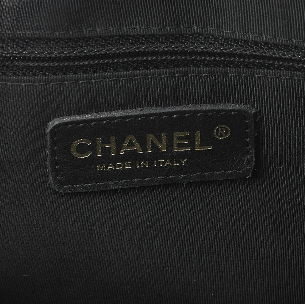 Sac  CHANEL Boston  cuir caviar noir Coco Mark