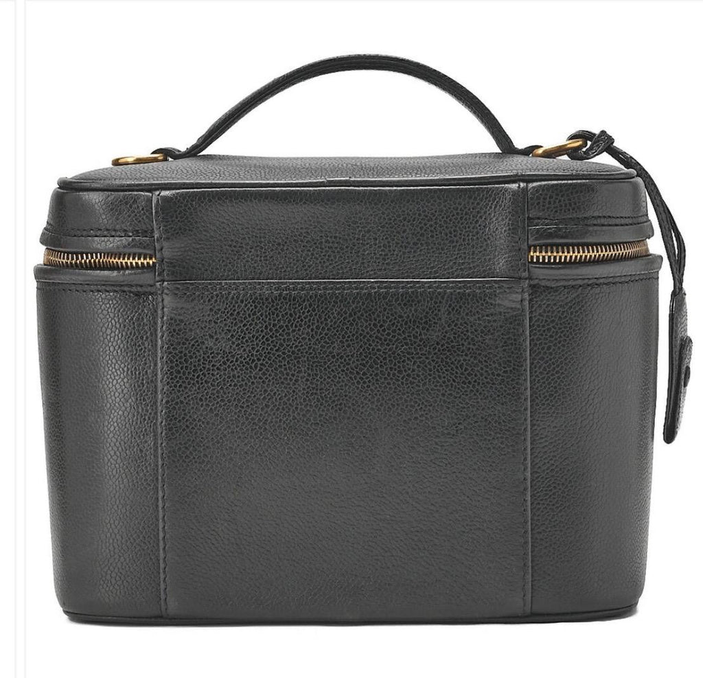 Sac Chanel Cocomark Vanity 2-en-1 cuir caviar noir – bandoulière, finitions dorées