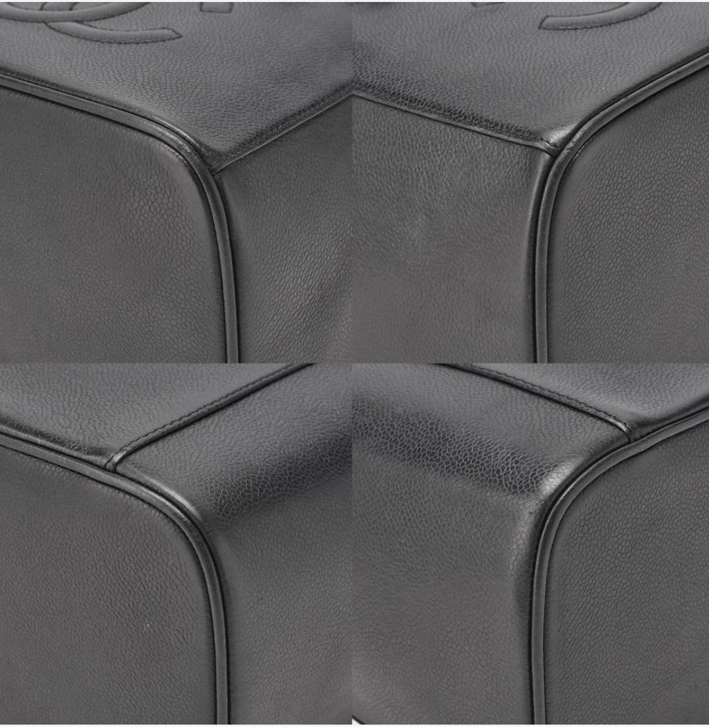 Sac Chanel Cocomark Vanity 2-en-1 cuir caviar noir – bandoulière, finitions dorées