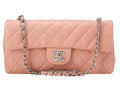 Sac Chanel matelassé rose cuir d’agneau bandoulière