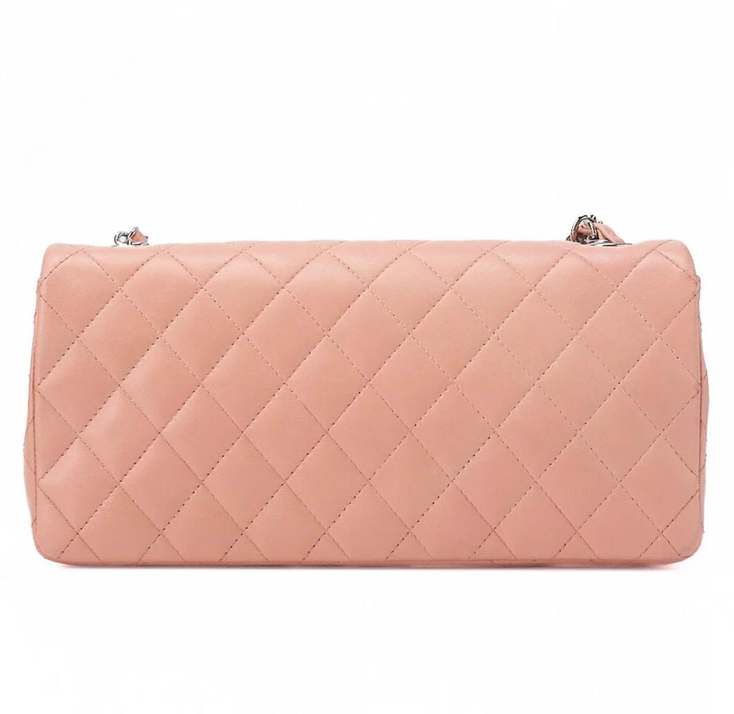 Sac Chanel matelassé rose cuir d’agneau bandoulière