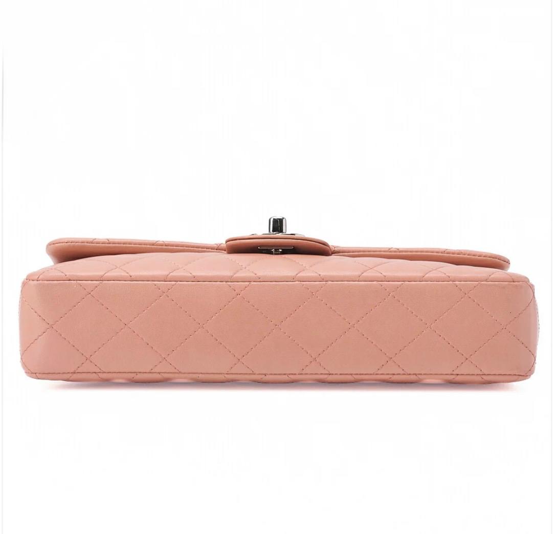Sac Chanel matelassé rose cuir d’agneau bandoulière