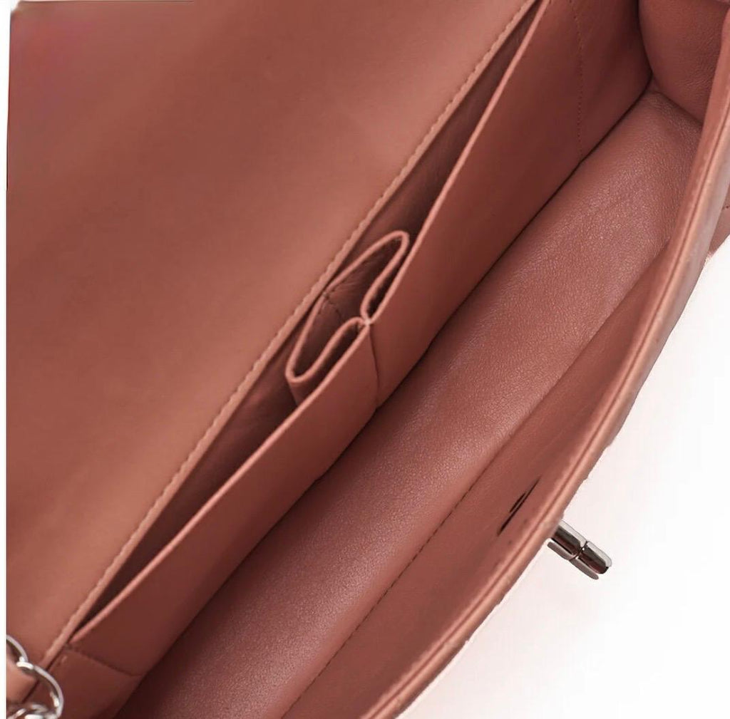 Sac Chanel matelassé rose cuir d’agneau bandoulière