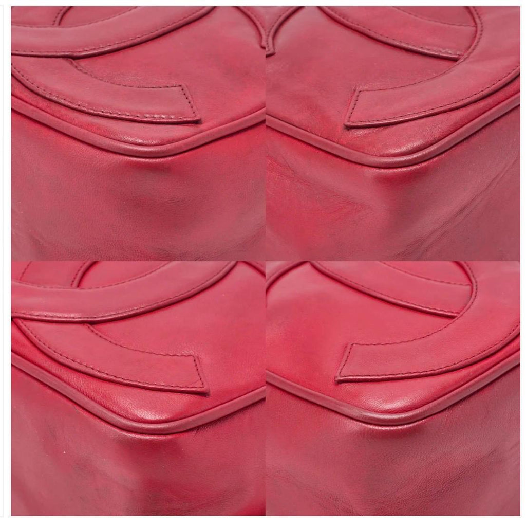 Sac Chanel Coco Mark Matelassé Rouge Cuir Agneau – Chaîne à Franges Vintage