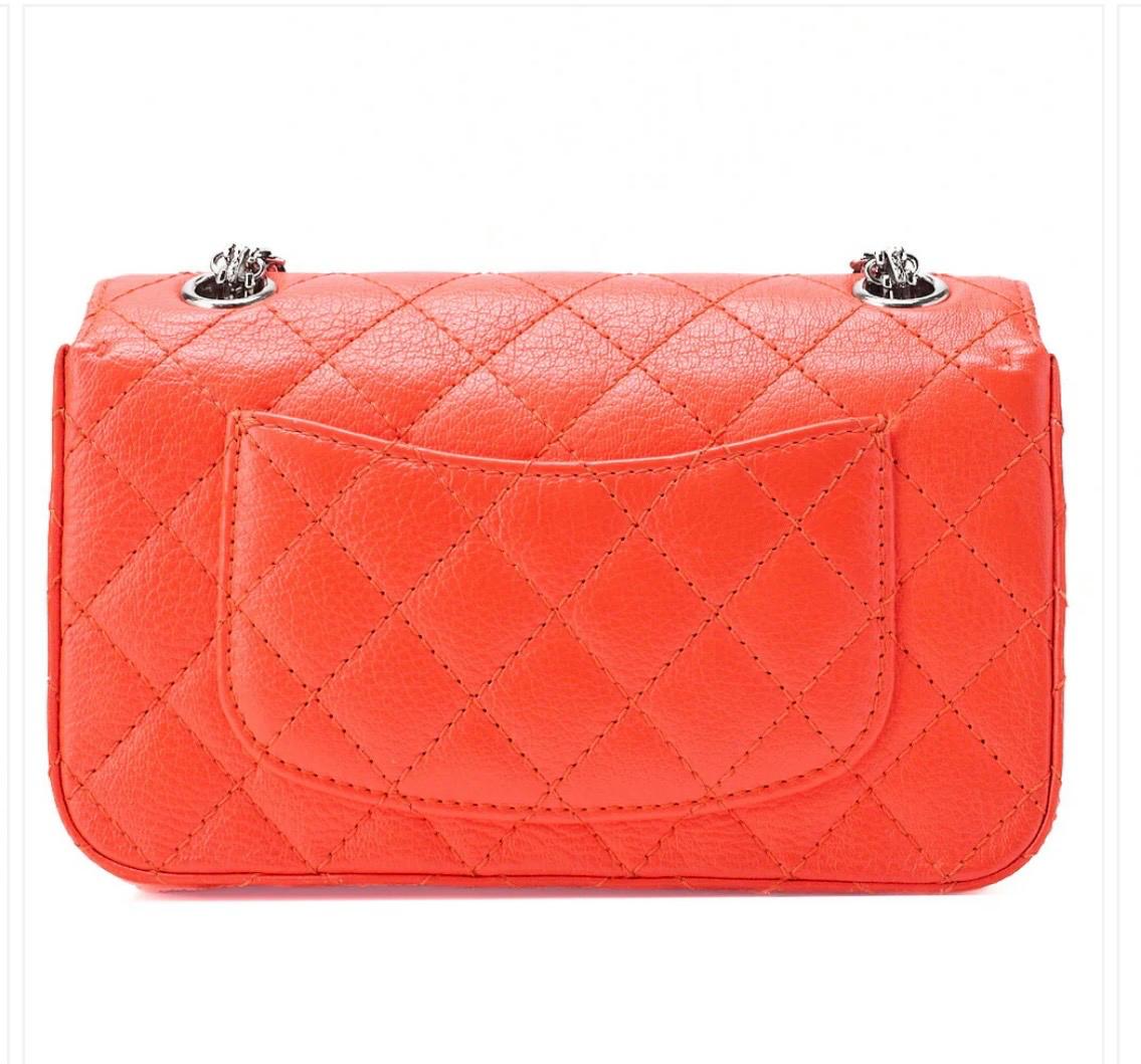 Sac Chanel 2.55 Matelassé Cuir Caviar Orange – Sac Chanel seconde main