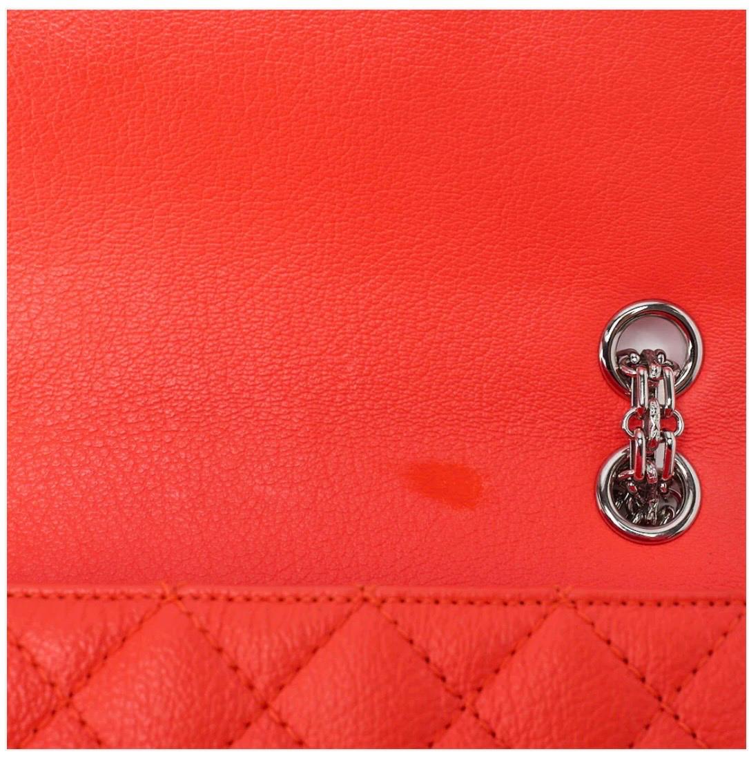 Sac Chanel 2.55 Matelassé Cuir Caviar Orange – Sac Chanel seconde main