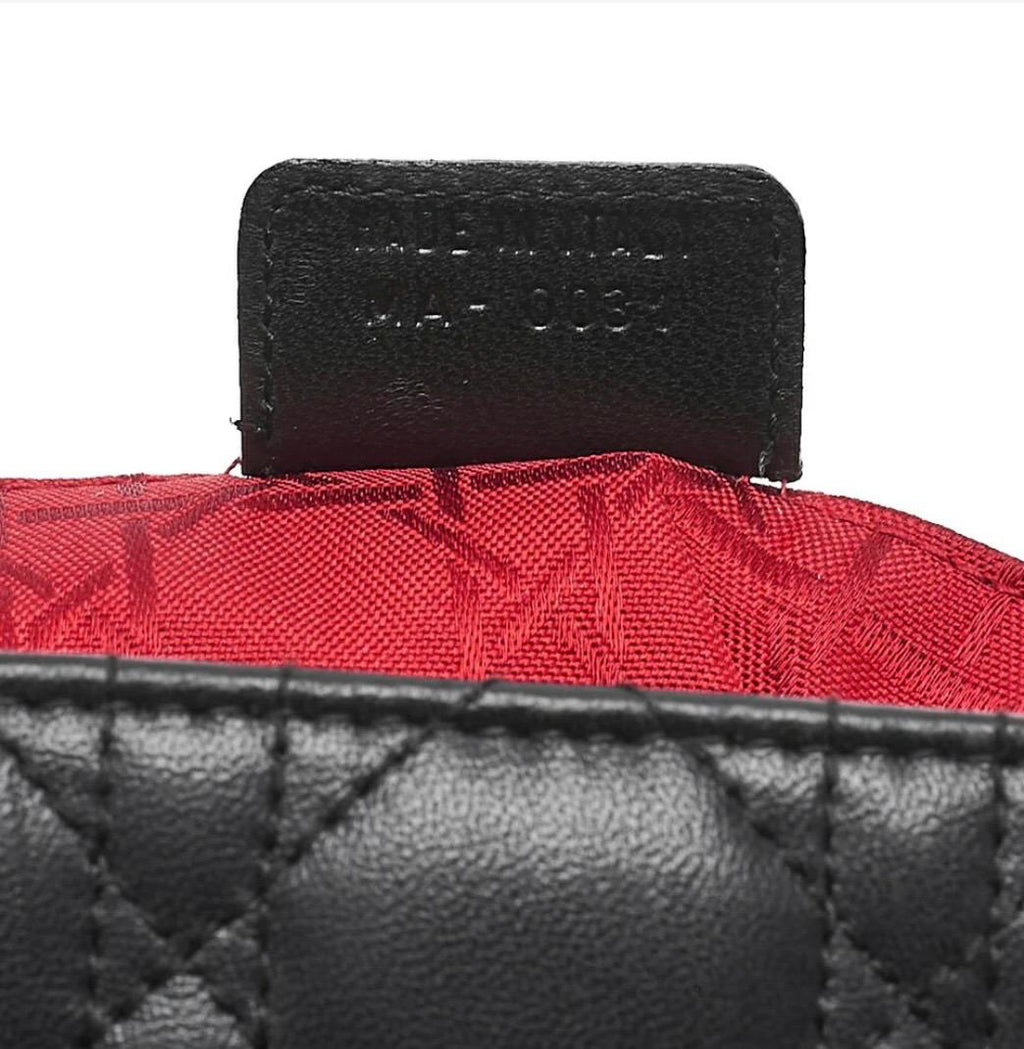 Sac Dior Lady Dior Cannage grand format noir cuir d’agneau – finitions dorées | Sac Dior occasion authentifié