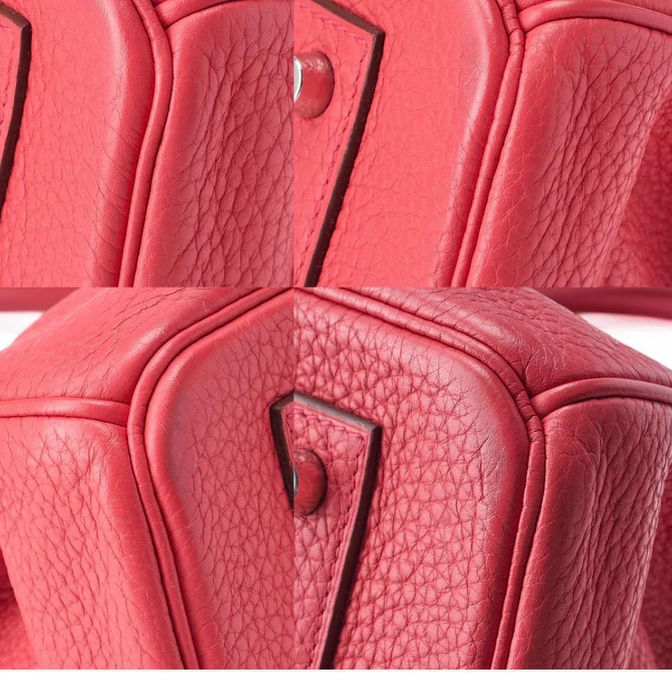 Sac Hermès HAC 42 cuir Clémence Bougainvillea – Birkin Hermès Occasion Authentifié