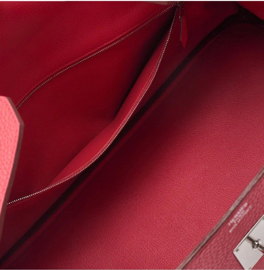 Sac Hermès HAC 42 cuir Clémence Bougainvillea – Birkin Hermès Occasion Authentifié