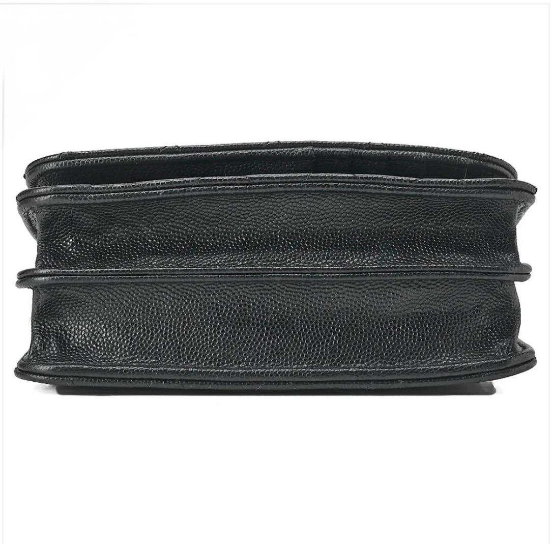 Portefeuille Chanel mini matelassé noir cuir caviar à chaîne – portefeuille luxe occasion authentique