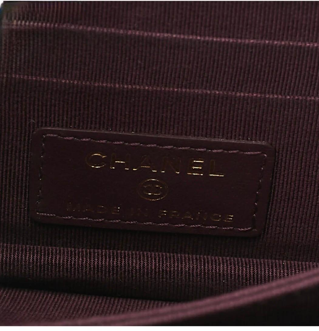 Portefeuille Chanel mini matelassé noir cuir caviar à chaîne – portefeuille luxe occasion authentique