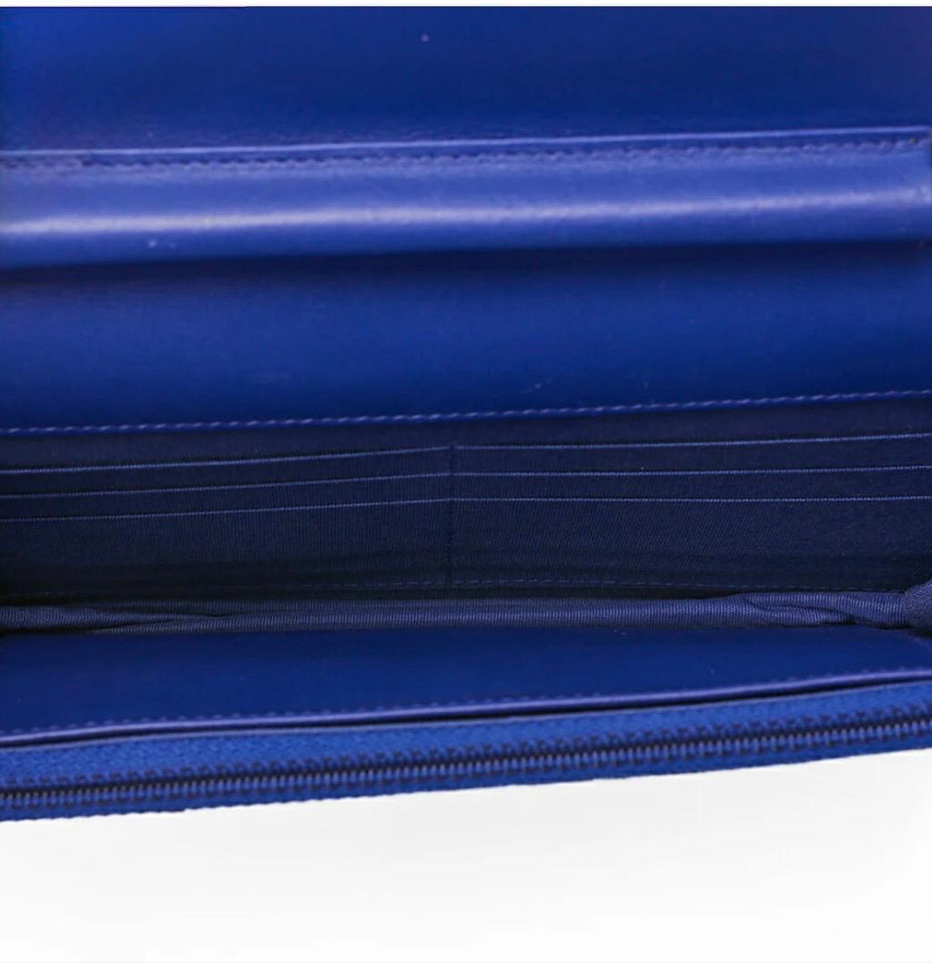 Sac Chanel Boy Wallet on Chain Python Bleu – Occasion Authentifié