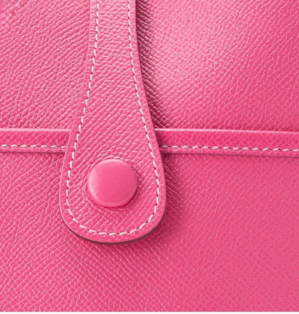 Sac bandoulière Hermès Evelyne PM3 Trois cuir Epsom Magnolia, finitions argentées – occasion authentique