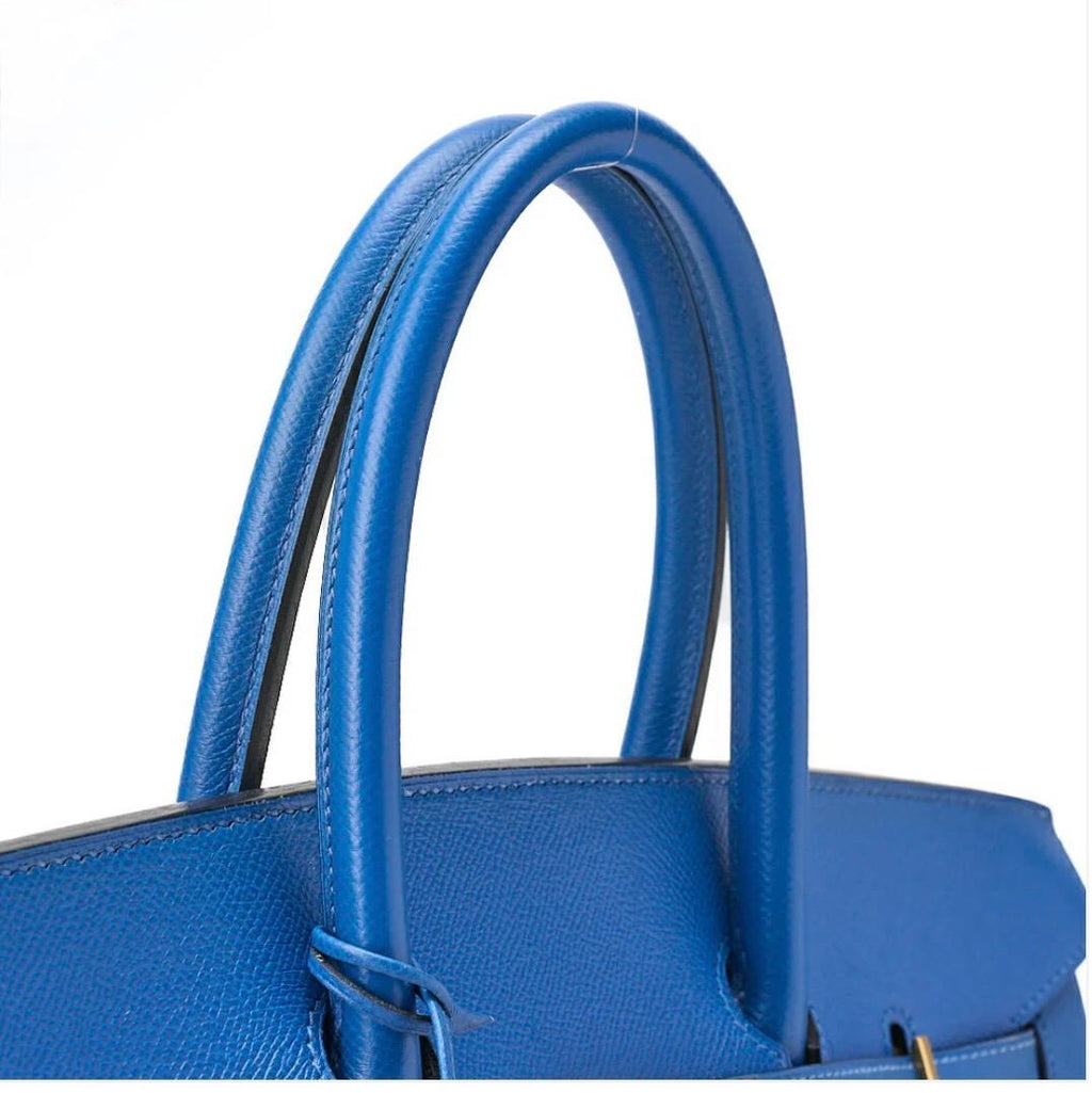 Sac Hermès Birkin 35 cuir Kushbel bleu France, finitions dorées – occasion authentique