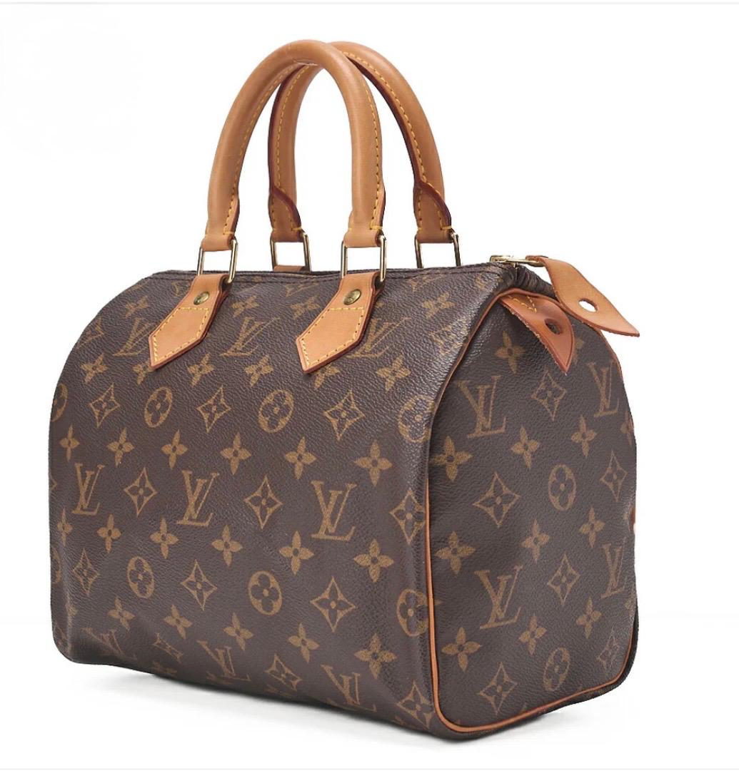 Louis Vuitton Speedy 25 Monogram – Sac à main iconique en toile Monogram marron seconde main