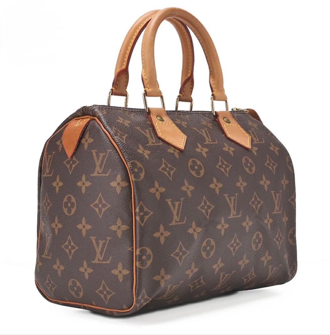 Louis Vuitton Speedy 25 Monogram – Sac à main iconique en toile Monogram marron seconde main