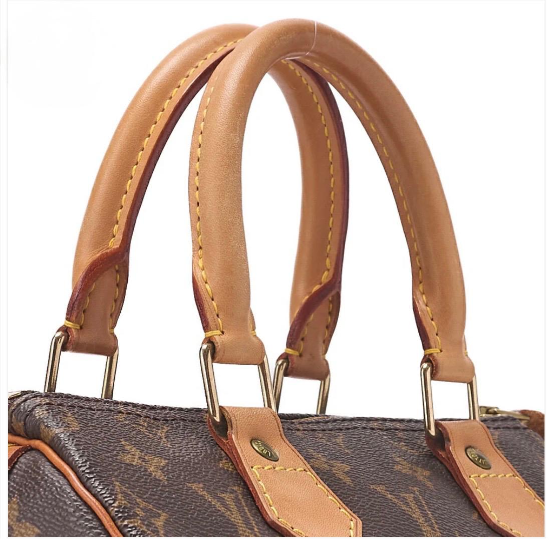 Louis Vuitton Speedy 25 Monogram – Sac à main iconique en toile Monogram marron seconde main