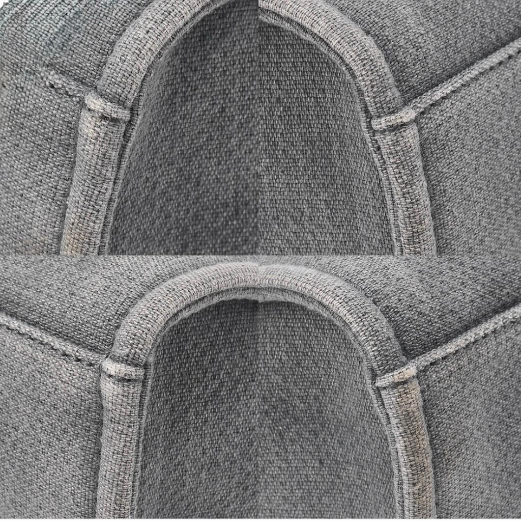 Sac cabas CHANEL Deauville PM toile grise & marine